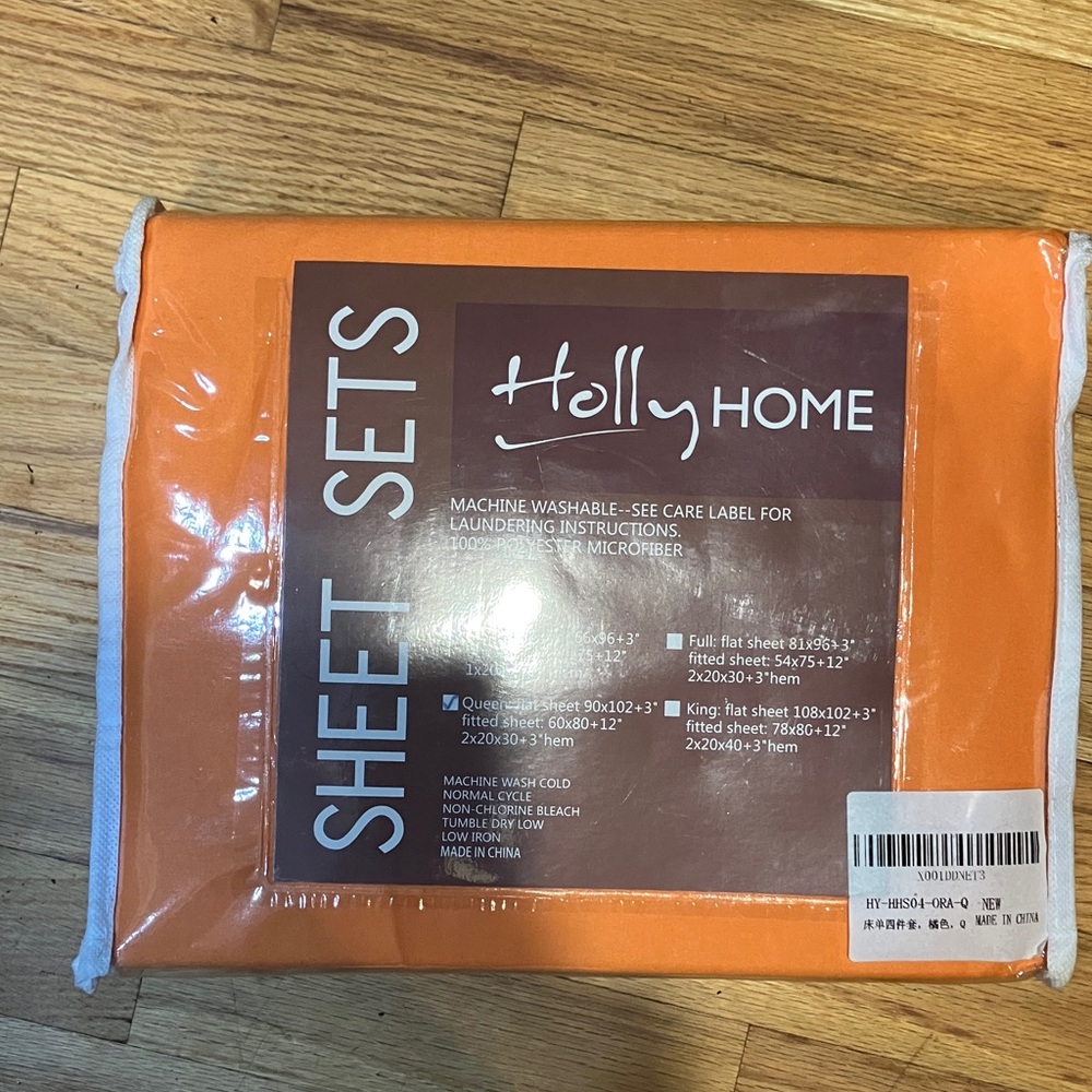 Vibrant Orange Sheet Set